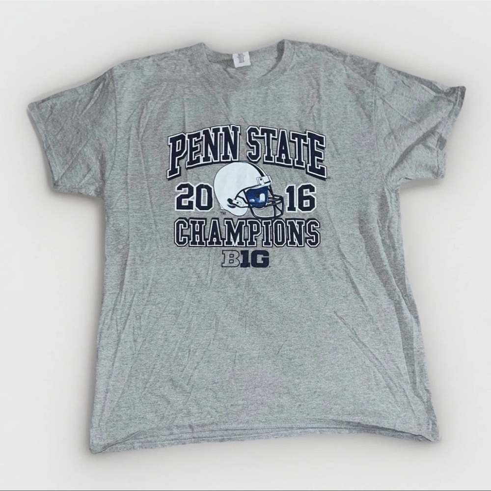Penn State Nittany Mens Long Sleeve 2016 Big Ten Champions Tee Size Large Gray